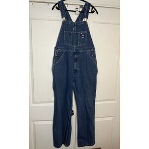 Vintage USA Works Overalls Mens Blue Denim Bib Dungaree Carpenter‎